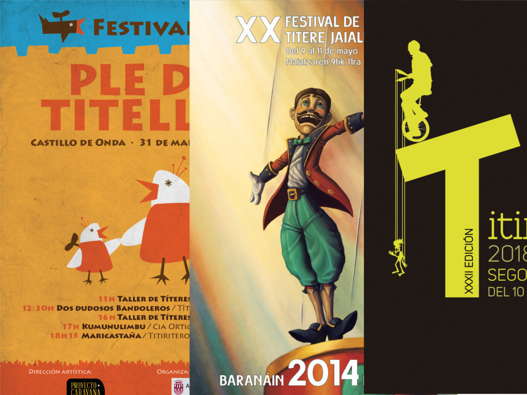 Carteles de festivales de teatro de títeres